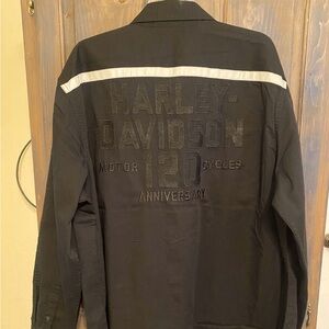 120th anniversary Harley Davidson woven shirt long sleeve 2XL